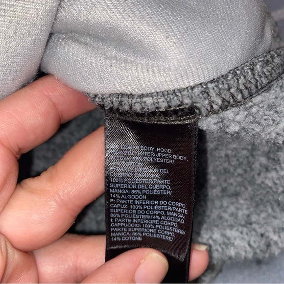 The North Face Grey Indi Hooded‎ Fleece Full Zip Jacket Small - Picture 8 of 9